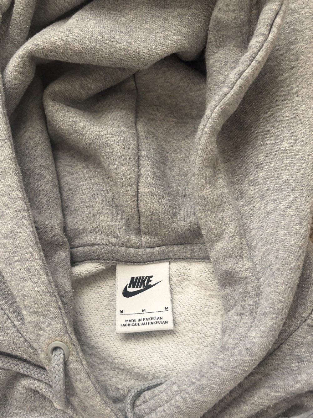 Nike Light Gray Pullover Hoodie with Small Swoosh - Picture 6 of 8